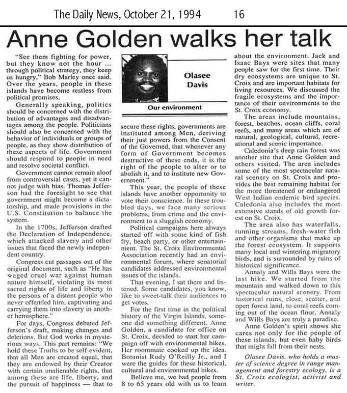 Anne Golden walks her talk