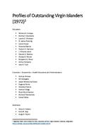 Profiles of outstanding Virgin Islanders (1972)
