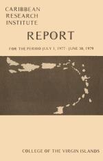 Caribbean Research Institute Report for the period July 1, 1977 - June 30, 1979
