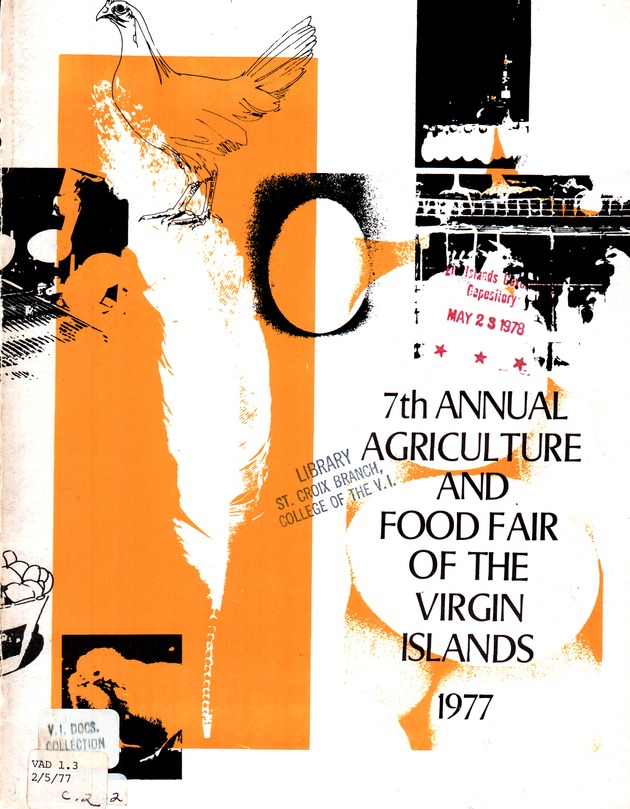 7th Annual Agriculture and food fair of the Virgin Islands 1977. - Front cover 1