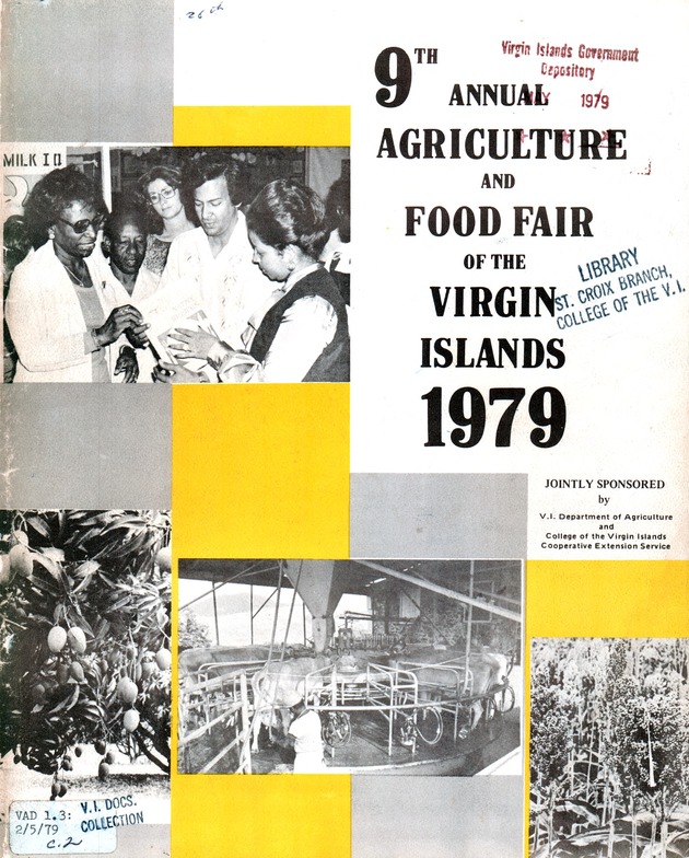 9th Annual Agriculture and food fair of the Virgin Islands1979. - Front cover 1