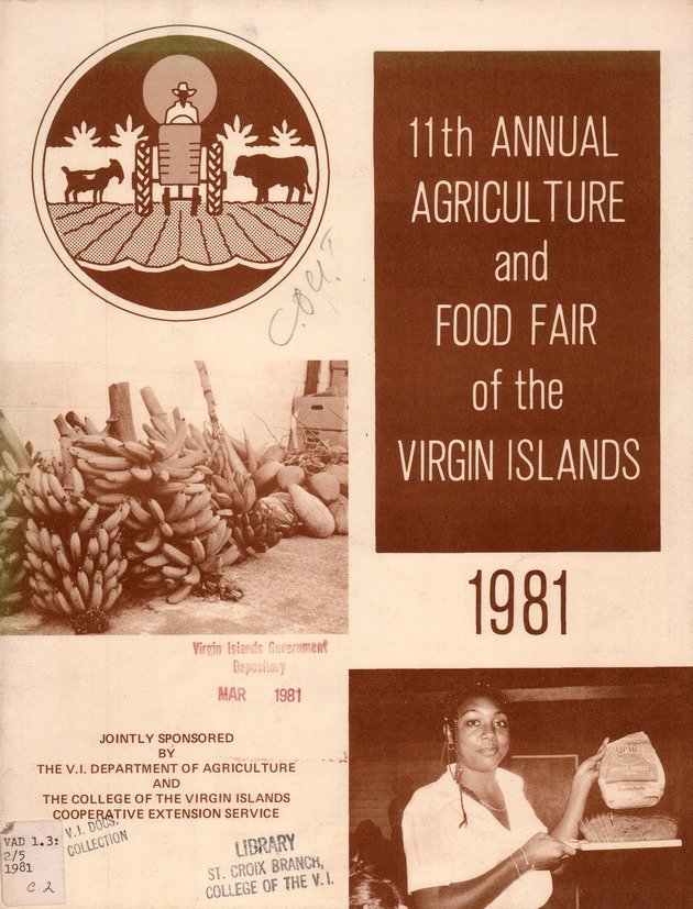 11th Annual Agriculture and food fair of the Virgin Islands 1981. - Front cover 1