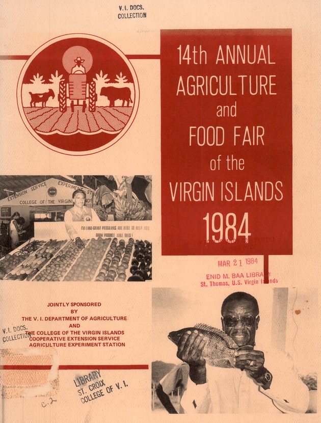 14th Annual Agriculture and food fair of theVirgin Islands 1984. - Front cover 1