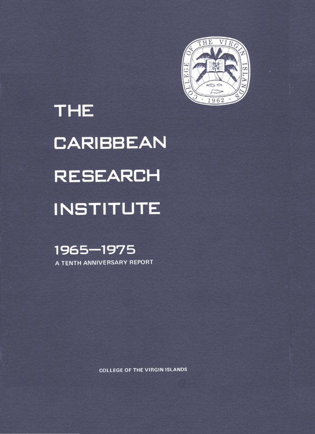 The Caribbean Research Institute, 1965-1975 - Front Cover