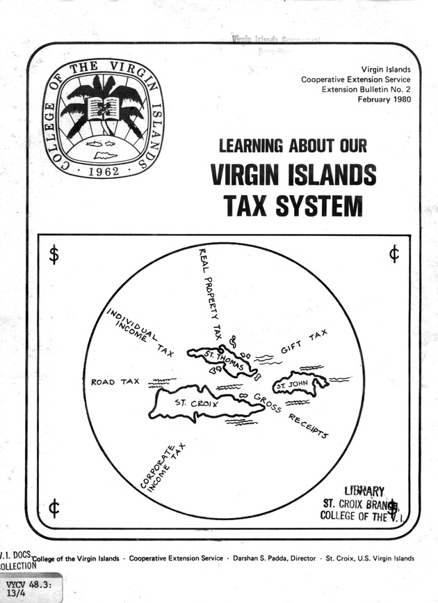 Learning about our Virgin Islands tax system - Front Cover