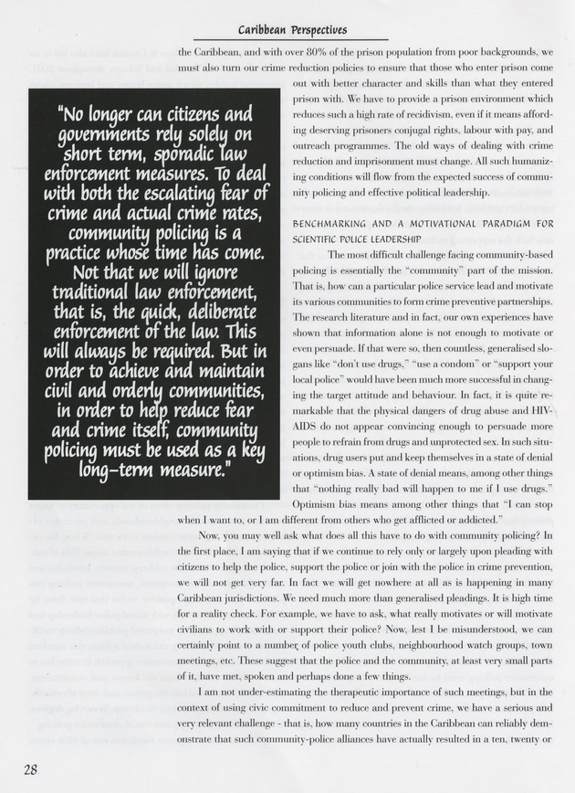 September 11, 2001 : its impact on the Caribbean. Caribbean perspectives - Page 28