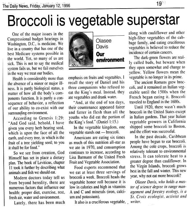 Broccoli is vegetable superstar