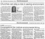 Churches can play a role in saving environment