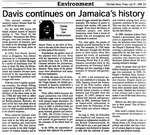 Davis continues on Jamaica's history