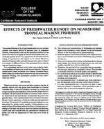 Effects of Freshwater Runoff on Nearshore Tropical Marine Fisheries