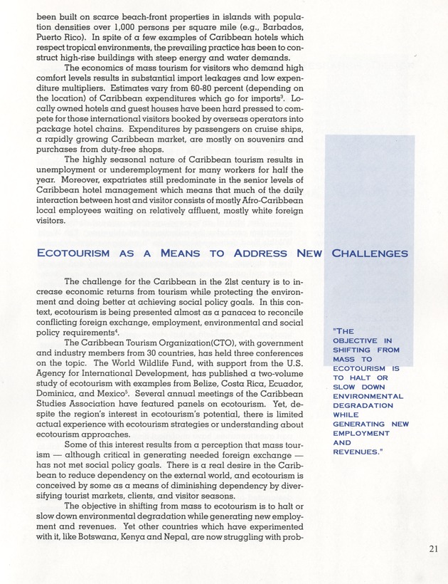 Multidisciplinary challenges and approaches for the Caribbean in the nineties - 0022