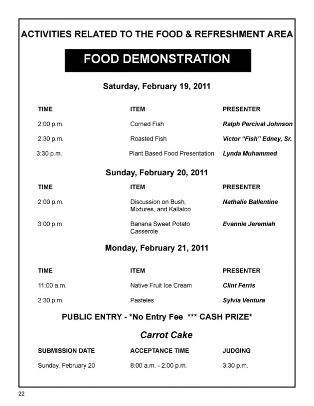 Agrifest: Virgin Islands Argriculture and Food Fair 2011 - Page 22