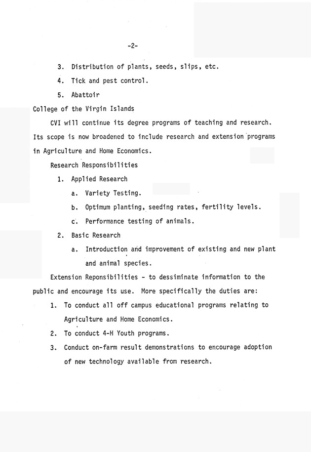 Report on : Virgin Islands agricultural development study, conducted June 4-16, 1978 - 0021