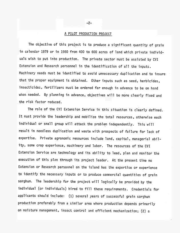 Report on : Virgin Islands agricultural development study, conducted June 4-16, 1978 - 0023