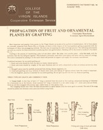 Propagation of fruit and ornamental plants by grafting