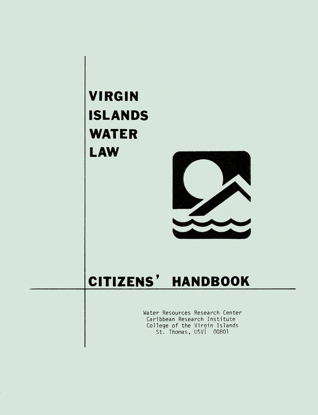 Citizens' handbook : Virgin Islands water law - 0000-front