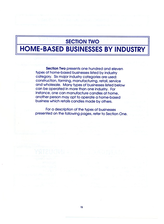 Cottage industries in the U.S. Virgin Islands : a glossary of home-based business opportunities - 0017