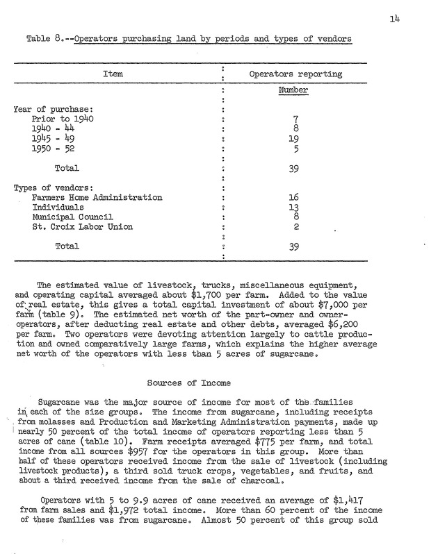 An economic survey of family farms on St. Croix, Virgin Islands, 1953 - 0017