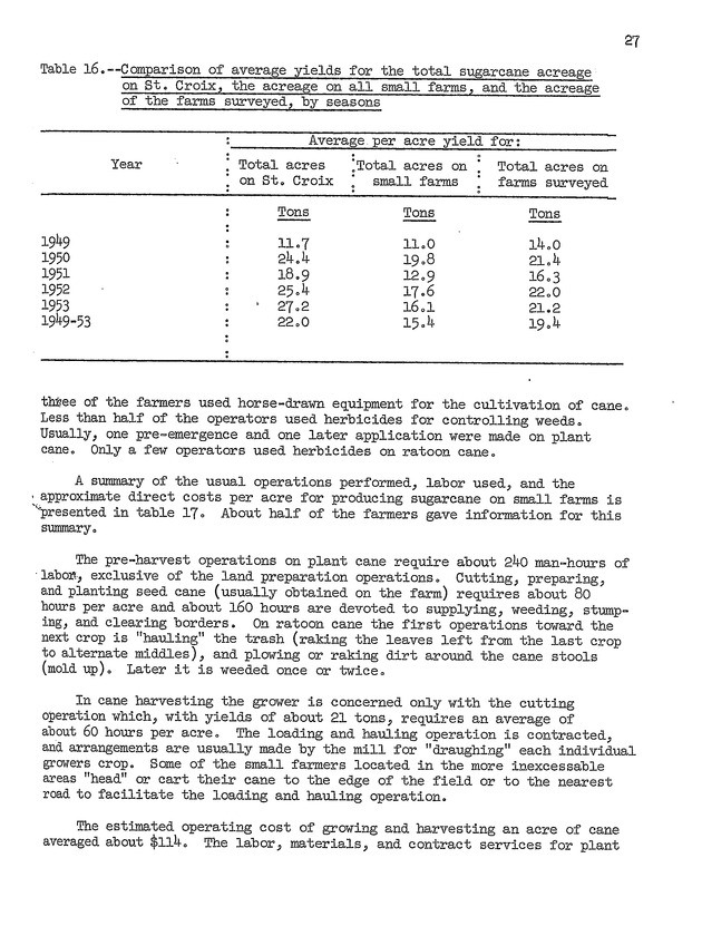 An economic survey of family farms on St. Croix, Virgin Islands, 1953 - 0030