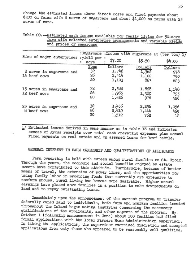 An economic survey of family farms on St. Croix, Virgin Islands, 1953 - 0038