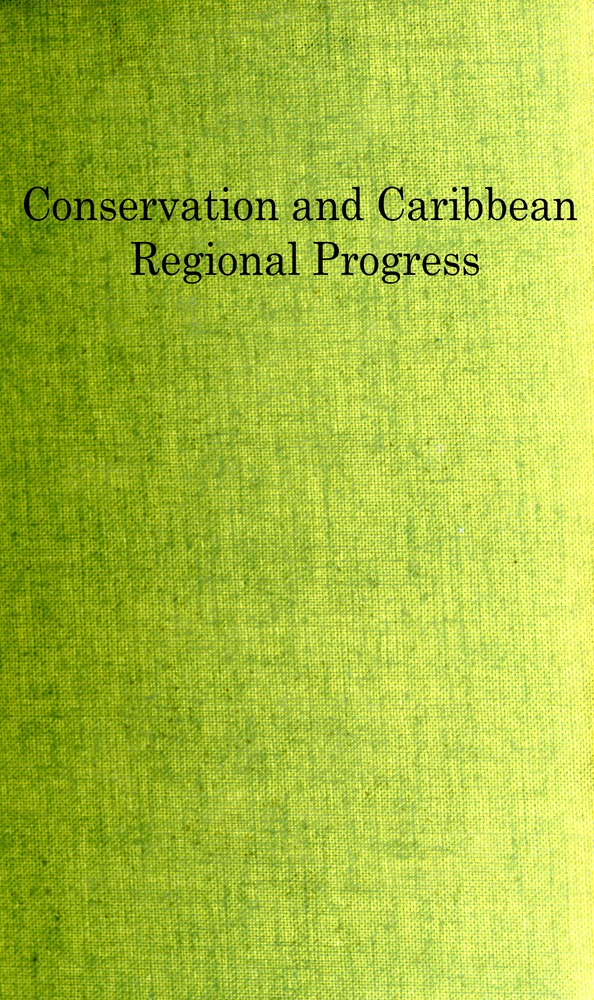 Conservation and Caribbean regional progress - 0000-front