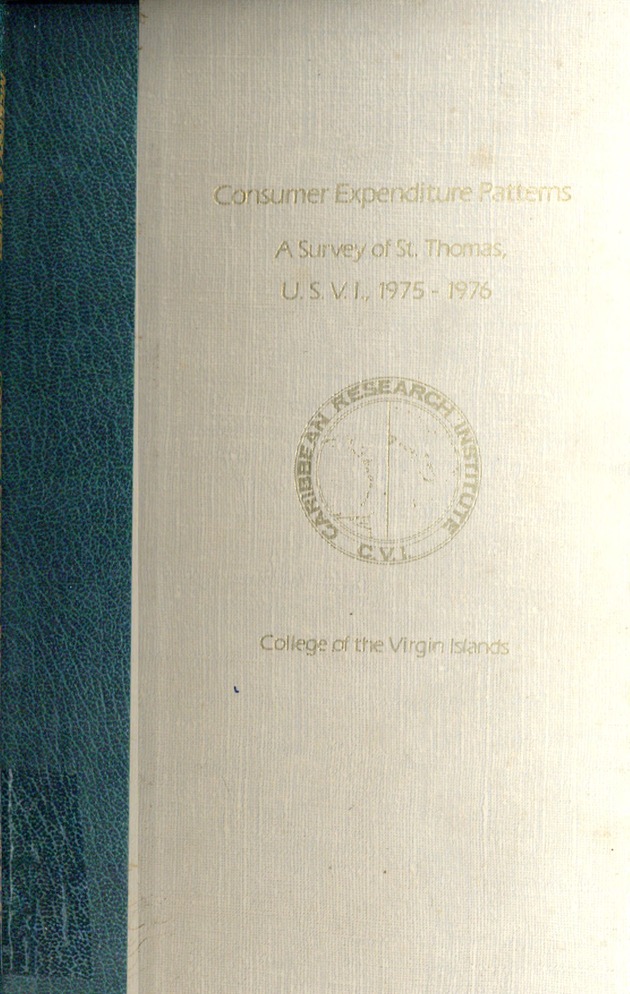 Consumer expenditure patterns : a survey of St. Thomas, U.S.V.I., 1975-1976 - 0000-Front