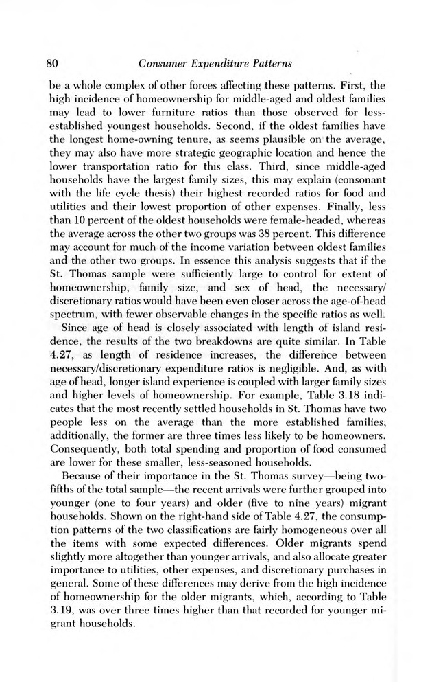 Consumer expenditure patterns : a survey of St. Thomas, U.S.V.I., 1975-1976 - 0086