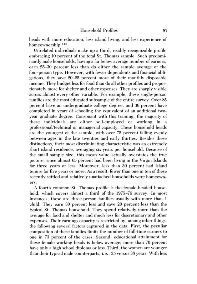 Consumer expenditure patterns : a survey of St. Thomas, U.S.V.I., 1975-1976 - 0093