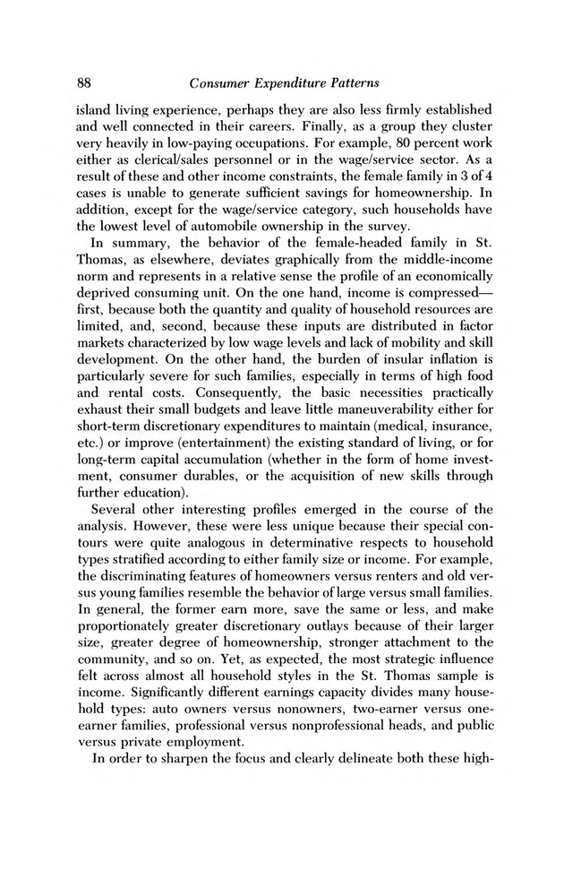 Consumer expenditure patterns : a survey of St. Thomas, U.S.V.I., 1975-1976 - 0094