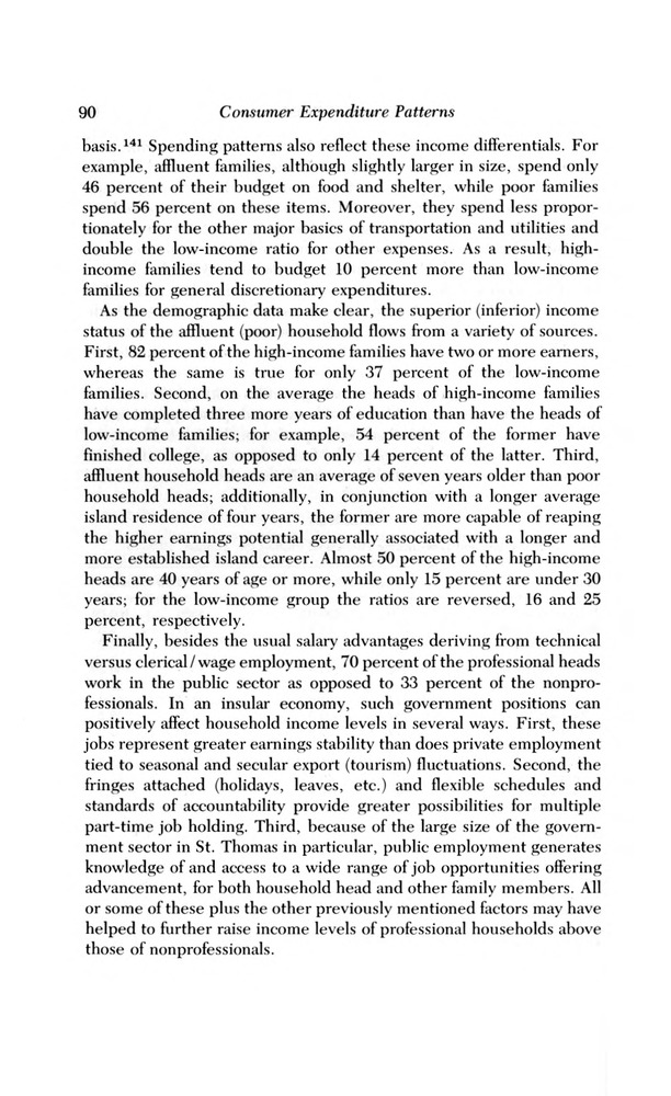 Consumer expenditure patterns : a survey of St. Thomas, U.S.V.I., 1975-1976 - 0096