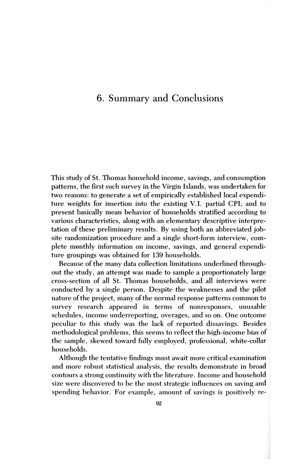 Consumer expenditure patterns : a survey of St. Thomas, U.S.V.I., 1975-1976 - 0098