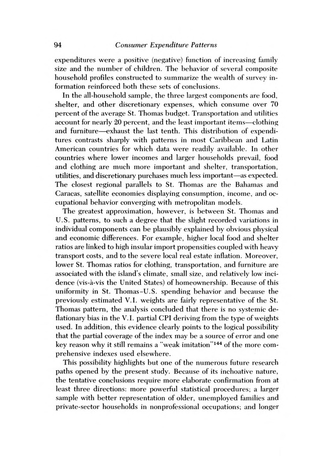 Consumer expenditure patterns : a survey of St. Thomas, U.S.V.I., 1975-1976 - 0100