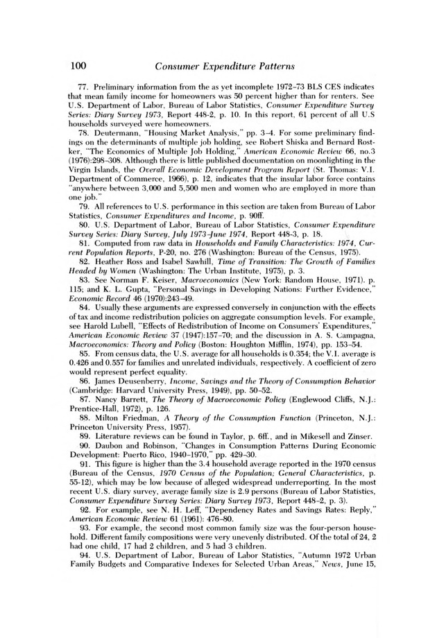 Consumer expenditure patterns : a survey of St. Thomas, U.S.V.I., 1975-1976 - 0106