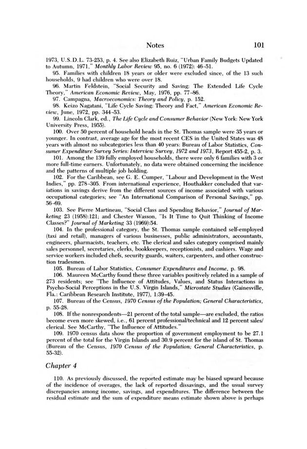 Consumer expenditure patterns : a survey of St. Thomas, U.S.V.I., 1975-1976 - 0107