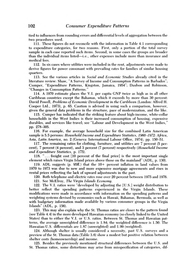 Consumer expenditure patterns : a survey of St. Thomas, U.S.V.I., 1975-1976 - 0108