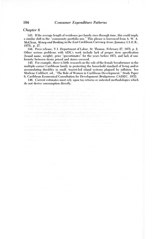 Consumer expenditure patterns : a survey of St. Thomas, U.S.V.I., 1975-1976 - 0110