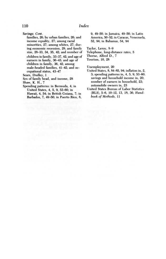 Consumer expenditure patterns : a survey of St. Thomas, U.S.V.I., 1975-1976 - 0116