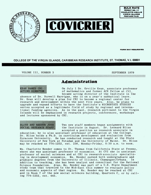 Covicrier  College of the Virgin Islands Caribbean Research Institute Excerptor - 0029