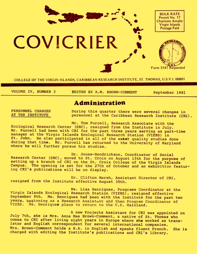 Covicrier  College of the Virgin Islands Caribbean Research Institute Excerptor - 0063