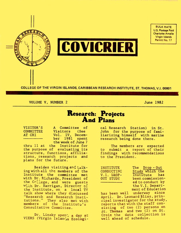 Covicrier  College of the Virgin Islands Caribbean Research Institute Excerptor - 0080