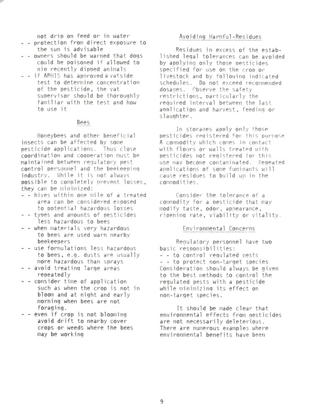 Commercial pesticides applicator manual  : Regulatory - 0011