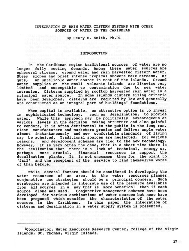 3rd Caribbean Islands Water Resources Congress : proceedings of a symposium held in St. Thomas, U.S. Virgin Islands, 22-23 July 1986 - 0020