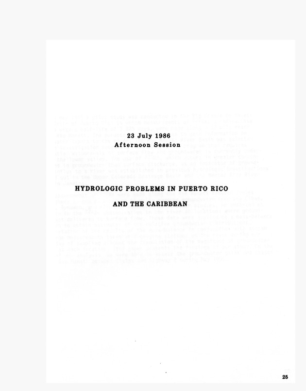 3rd Caribbean Islands Water Resources Congress : proceedings of a symposium held in St. Thomas, U.S. Virgin Islands, 22-23 July 1986 - 0025