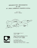 Groundwater geochemistry of the St. Croix carbonate aquifer system