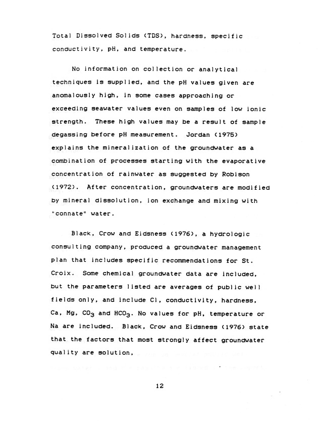 Groundwater geochemistry of the St. Croix carbonate aquifer system - 0020