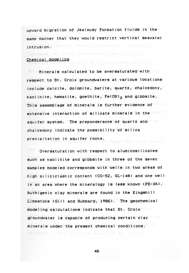 Groundwater geochemistry of the St. Croix carbonate aquifer system - 0054