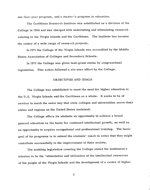 Self-study report of the College of the Virgin Islands - 0013