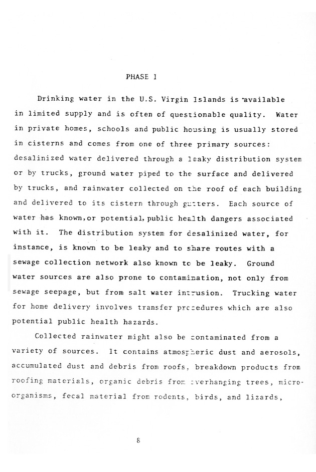 Water quality of cistern water in St. Thomas U.S.V.I. - 0015