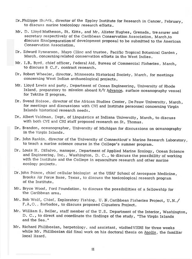 Caribbean Research Institute: Annual Report - January, 1970 - December, 1971 - 0021