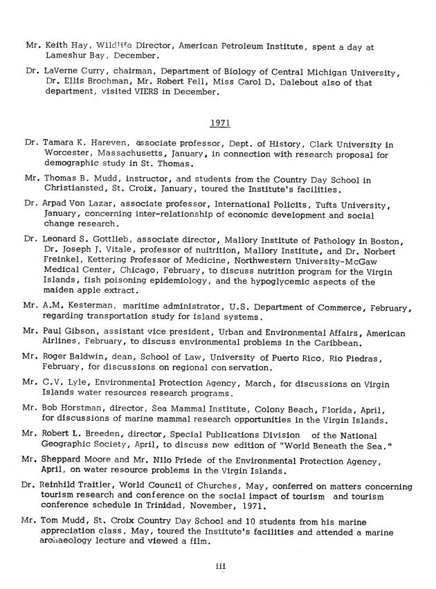 Caribbean Research Institute: Annual Report - January, 1970 - December, 1971 - 0022